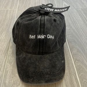 Steve Madden baseball hat.